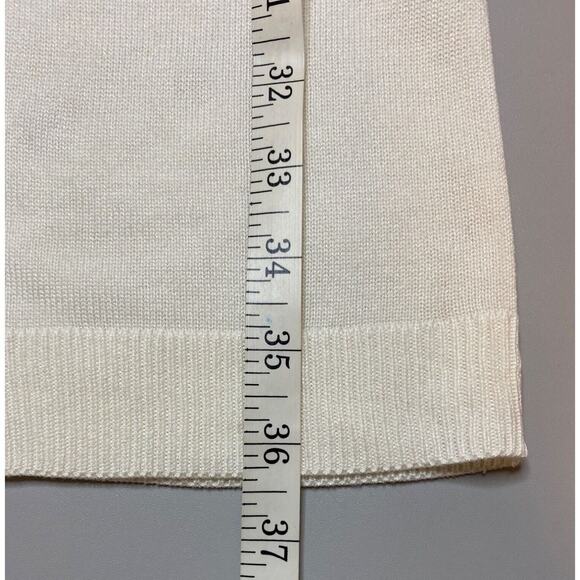 Ulla Popken Ivory Cardigan Sweater Women Plus Size 28/30 V Neck Button Front - Picture 13 of 13